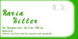 maria willer business card